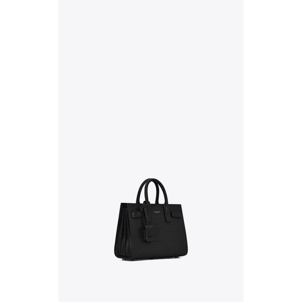 Saint Laurent Classic Sac De Jour Nano In Embossed Crocodile Shi,YSL,BAGS