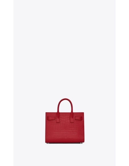 Saint Laurent Classic Sac De Jour Nano In Embossed Crocodile Shi,YSL,BAGS