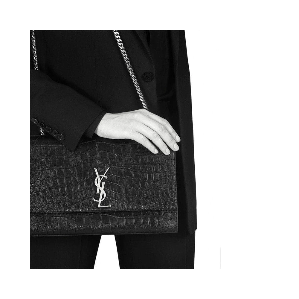 Saint Laurent Envelope Chain Wallet In Grain De Poudre Embossed,YSL,BAGS