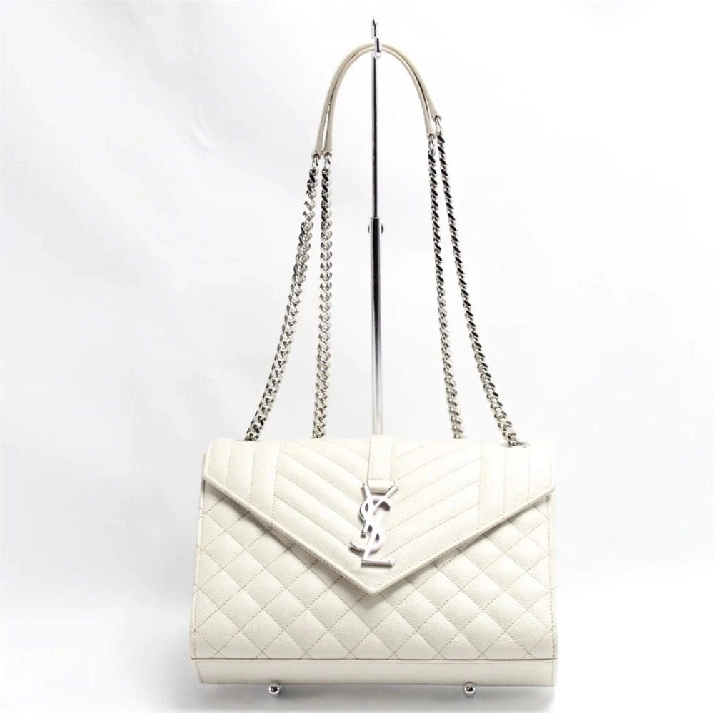 Saint Laurent Envelope Crossbody Eggshell White,YSL,BAGS
