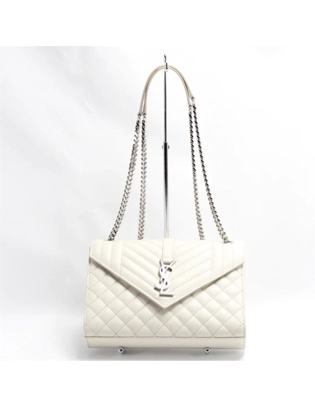 Saint Laurent Envelope Crossbody Eggshell White,YSL,BAGS