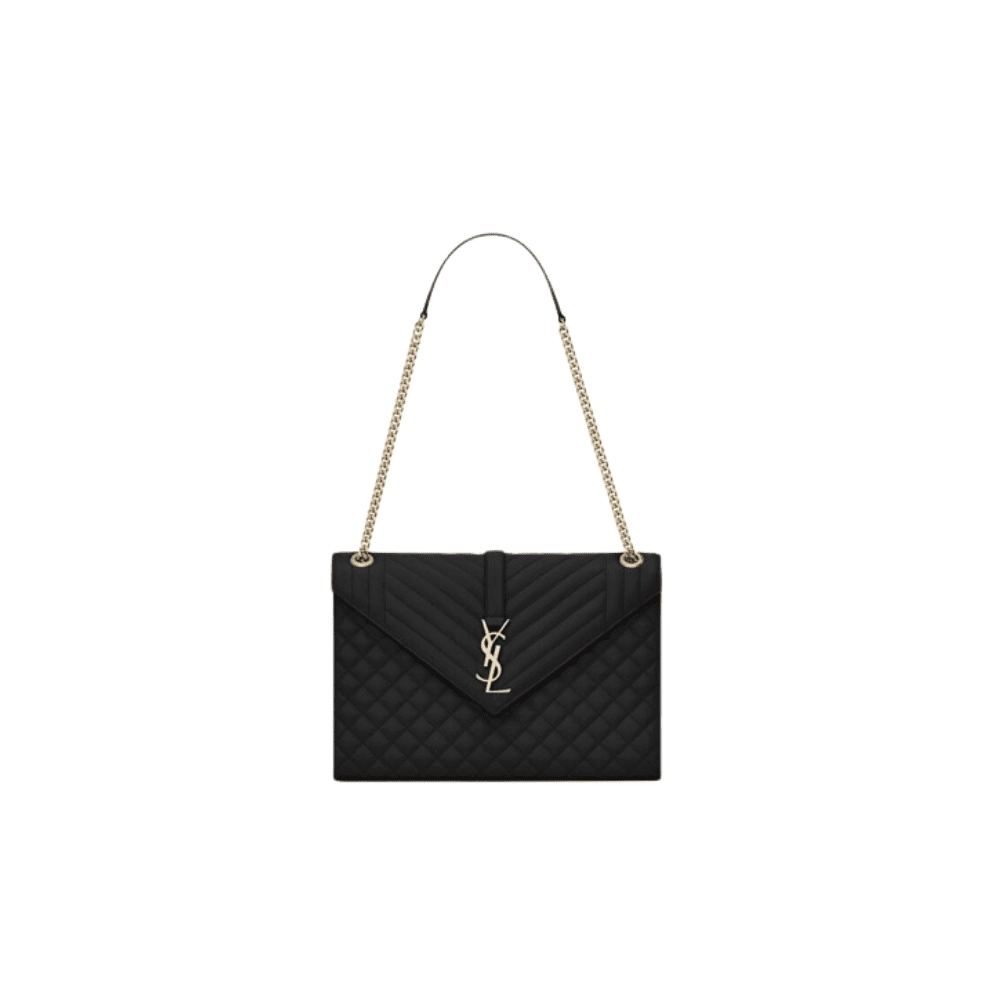 Saint Laurent Envelope Large Bag In Quilted Grain De Poudre Embo,YSL,BAGS