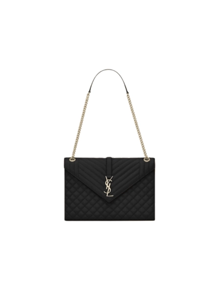 Saint Laurent Envelope Large Bag In Quilted Grain De Poudre Embo,YSL,BAGS