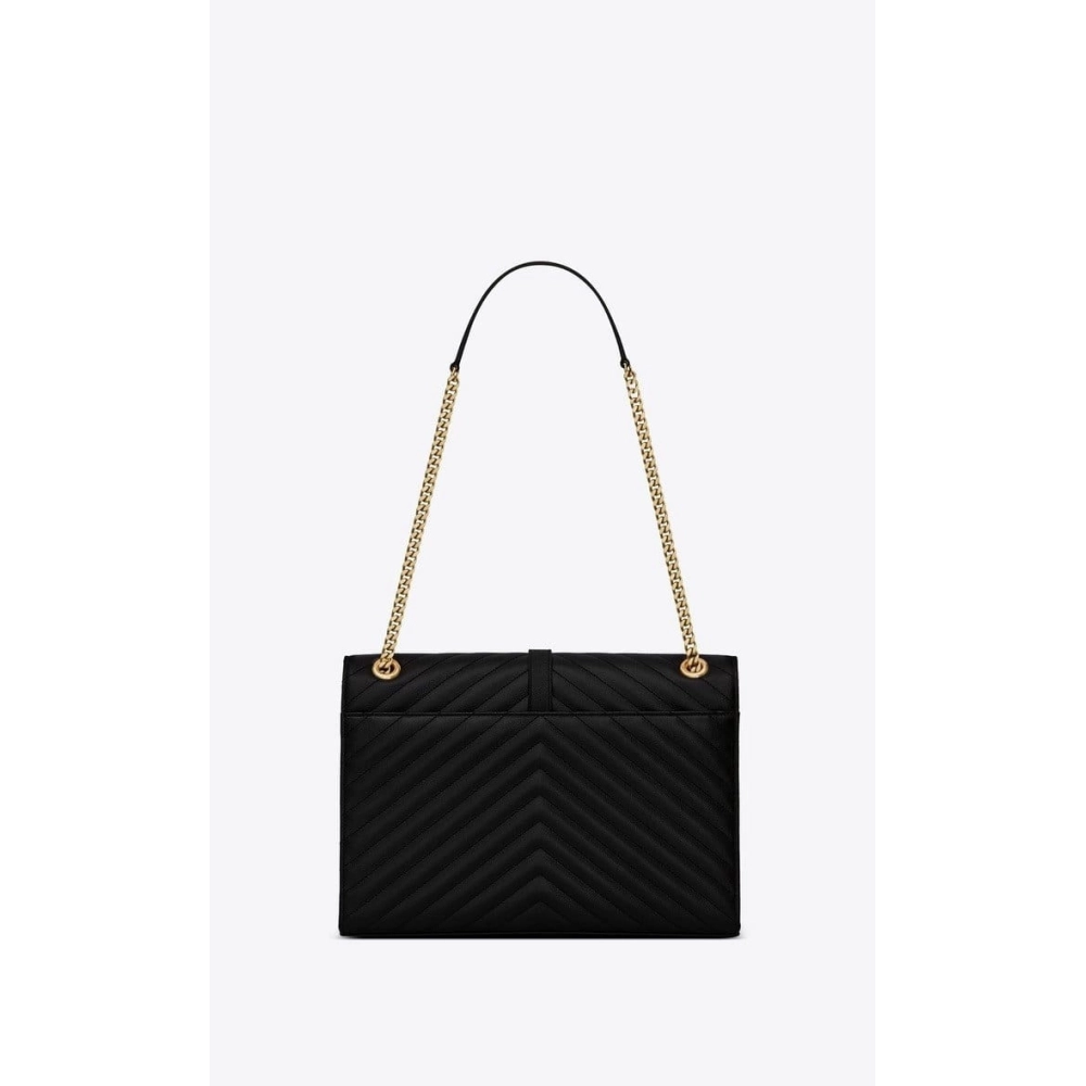 Saint Laurent Envelope Large Bag In Quilted Grain De Poudre Embo,YSL,BAGS