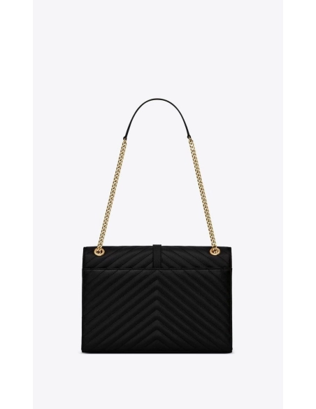 Saint Laurent Envelope Large Bag In Quilted Grain De Poudre Embo,YSL,BAGS
