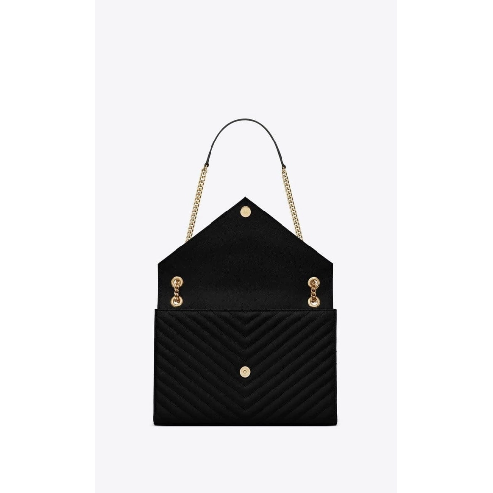 Saint Laurent Envelope Large Bag In Quilted Grain De Poudre Embo,YSL,BAGS