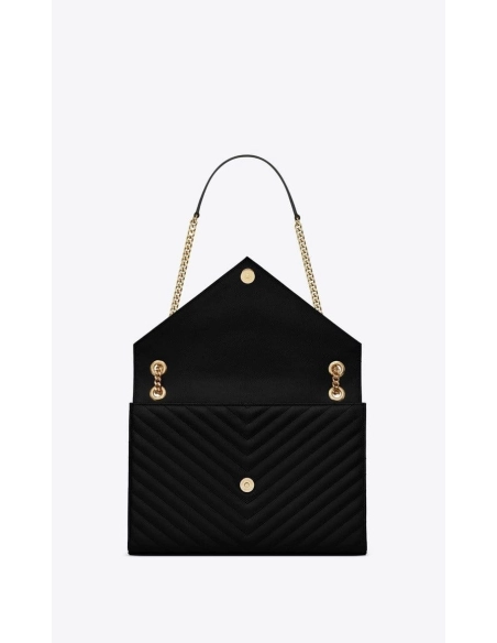 Saint Laurent Envelope Large Bag In Quilted Grain De Poudre Embo,YSL,BAGS