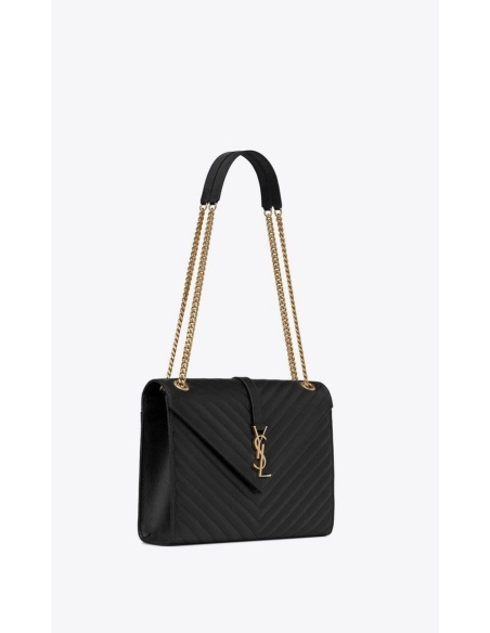 Saint Laurent Envelope Large Bag In Quilted Grain De Poudre Embo,YSL,BAGS