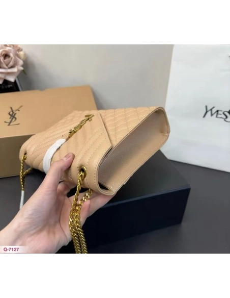 Saint Laurent ENVELOPE MEDIUM IN QUILTED GRAIN DE POUDRE EMBOSSED LEATHER,YSL,BAGS