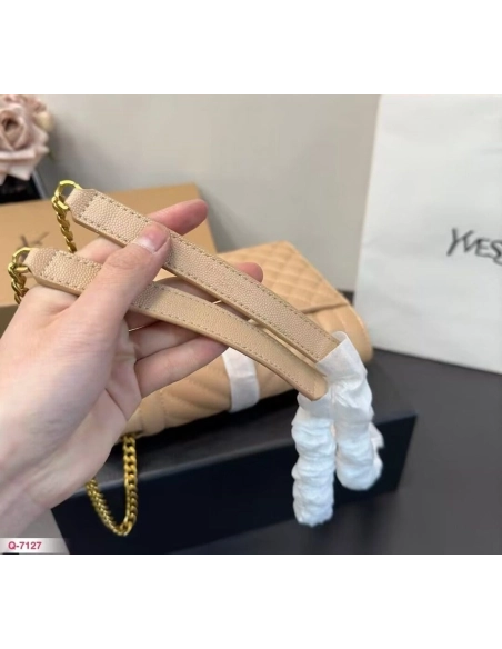 Saint Laurent ENVELOPE MEDIUM IN QUILTED GRAIN DE POUDRE EMBOSSED LEATHER,YSL,BAGS