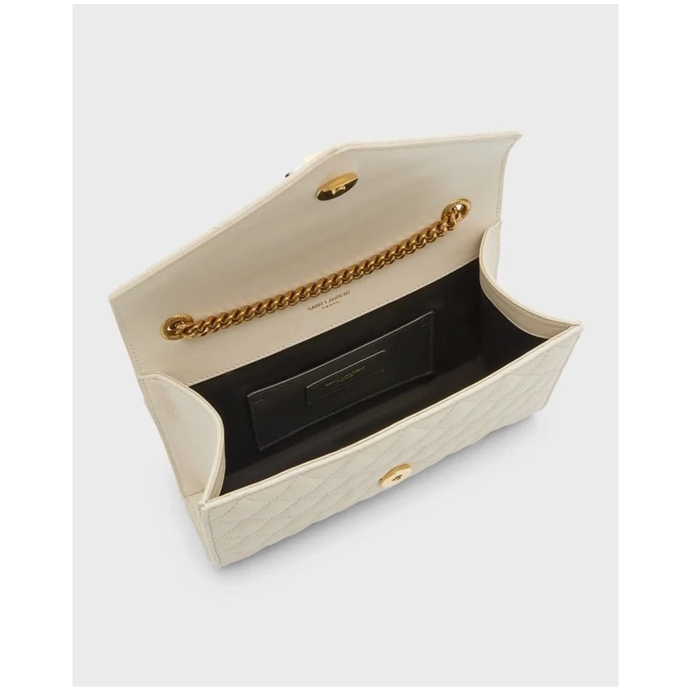 Saint Laurent Envelope Triquilt Small YSL Shoulder Bag In Smooth Leather,YSL,BAGS