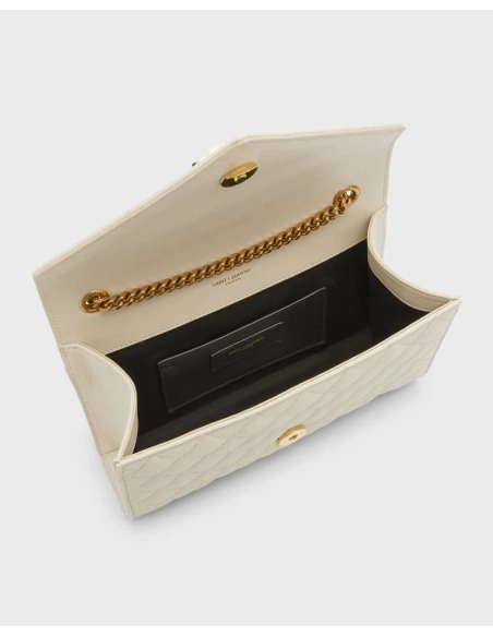 Saint Laurent Envelope Triquilt Small YSL Shoulder Bag In Smooth Leather,YSL,BAGS