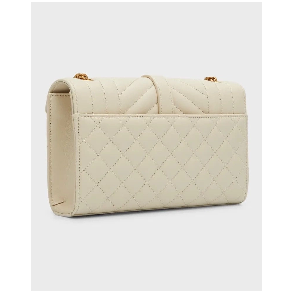 Saint Laurent Envelope Triquilt Small YSL Shoulder Bag In Smooth Leather,YSL,BAGS