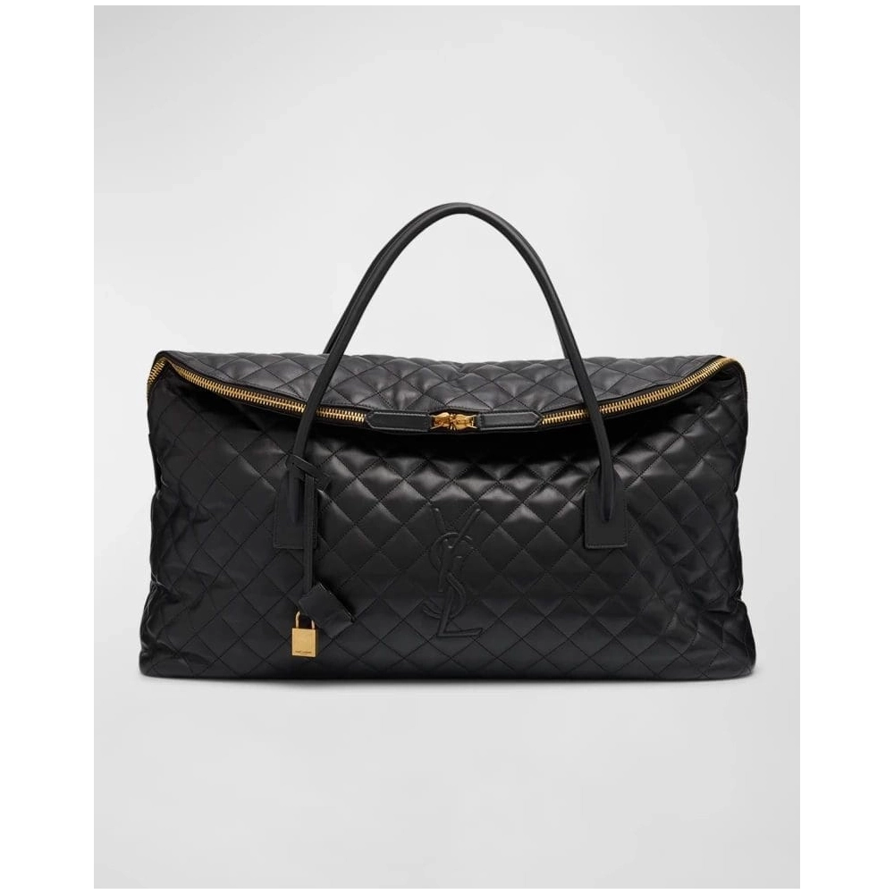 Saint Laurent ES Giant Travel Bag In Smooth Quilted Leather With Gold Hardware,YSL,BAGS