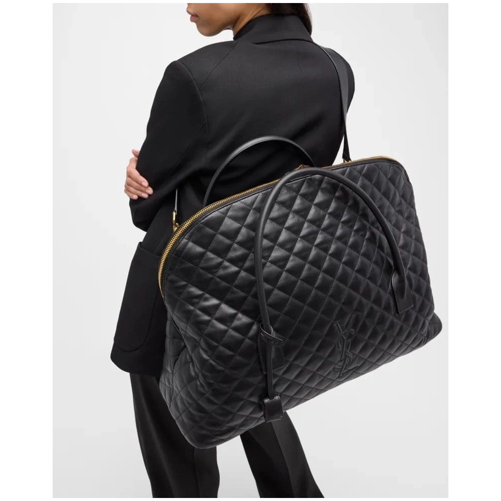 Saint Laurent ES Giant Travel Bag In Smooth Quilted Leather With Gold Hardware,YSL,BAGS