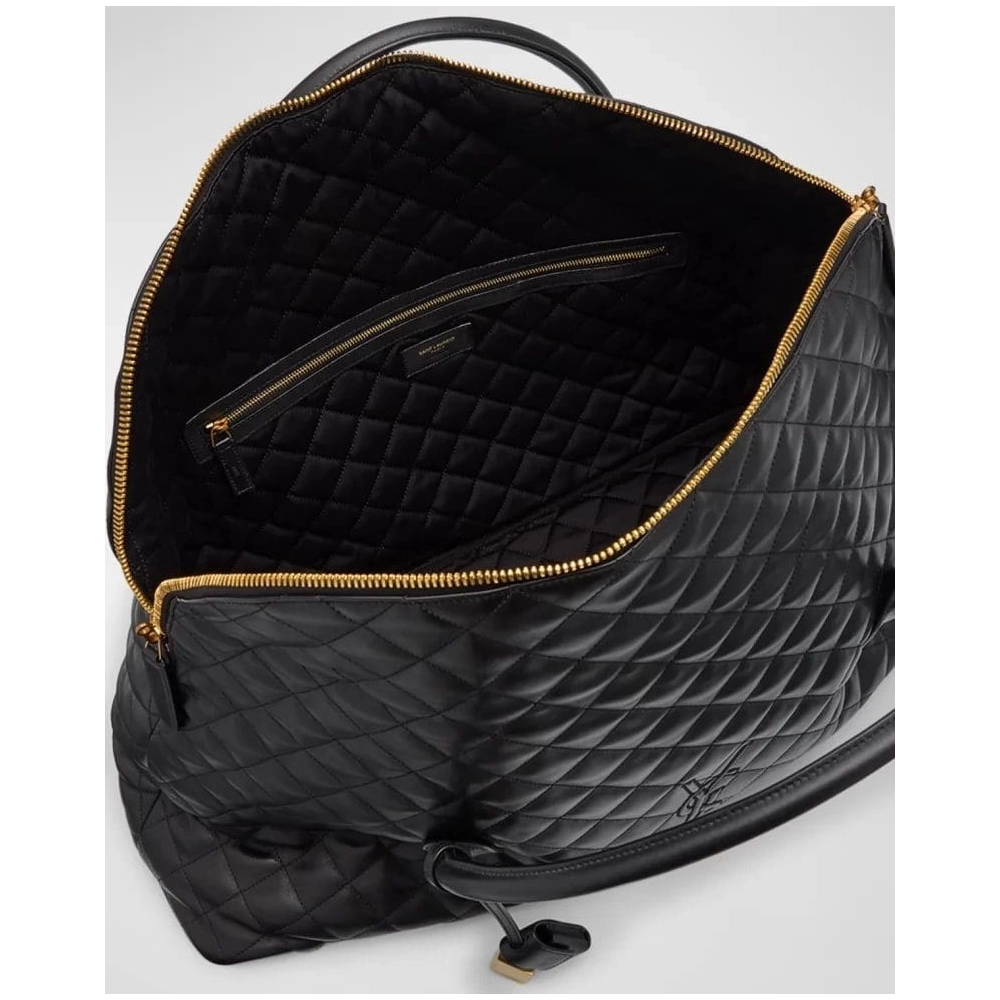 Saint Laurent ES Giant Travel Bag In Smooth Quilted Leather With Gold Hardware,YSL,BAGS