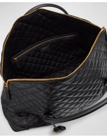 Saint Laurent ES Giant Travel Bag In Smooth Quilted Leather With Gold Hardware,YSL,BAGS