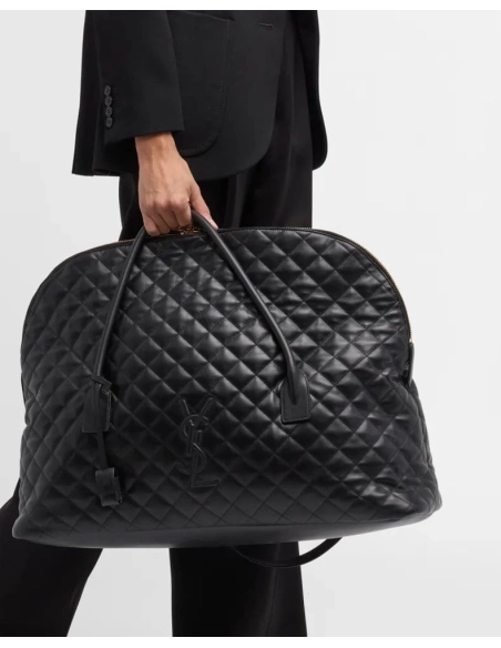 Saint Laurent ES Giant Travel Bag In Smooth Quilted Leather With Gold Hardware,YSL,BAGS