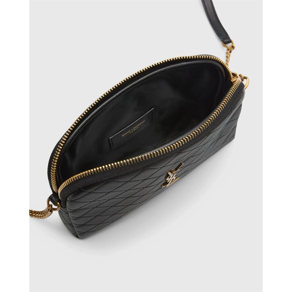 Saint Laurent Gaby Mini YSL Crossbody Bag In Quilted Leather,YSL,BAGS