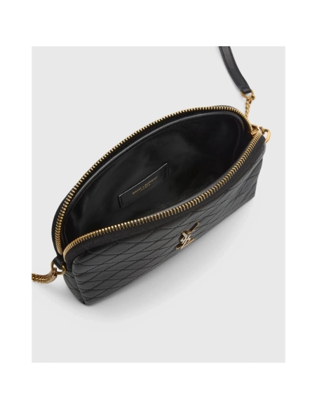 Saint Laurent Gaby Mini YSL Crossbody Bag In Quilted Leather,YSL,BAGS