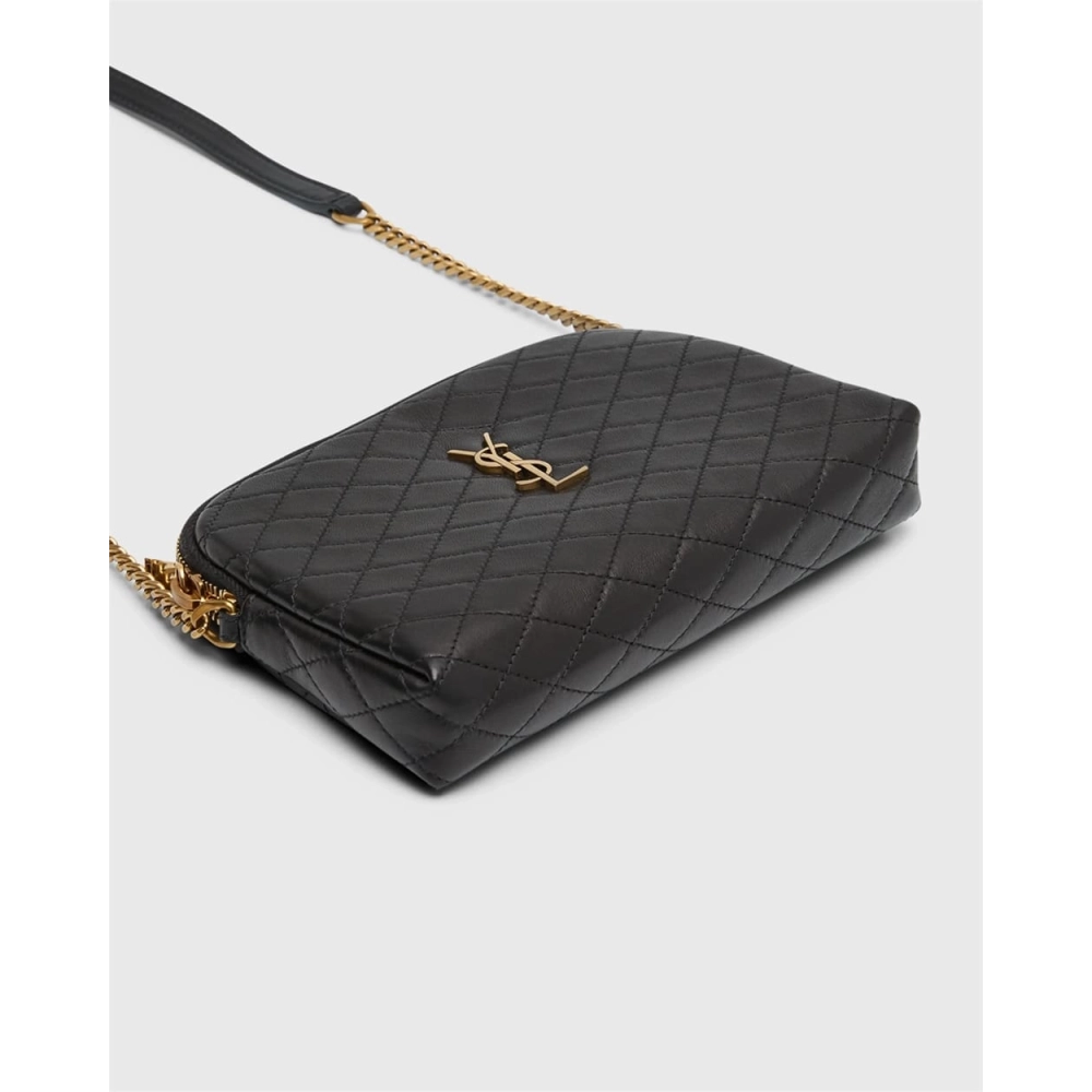 Saint Laurent Gaby Mini YSL Crossbody Bag In Quilted Leather,YSL,BAGS