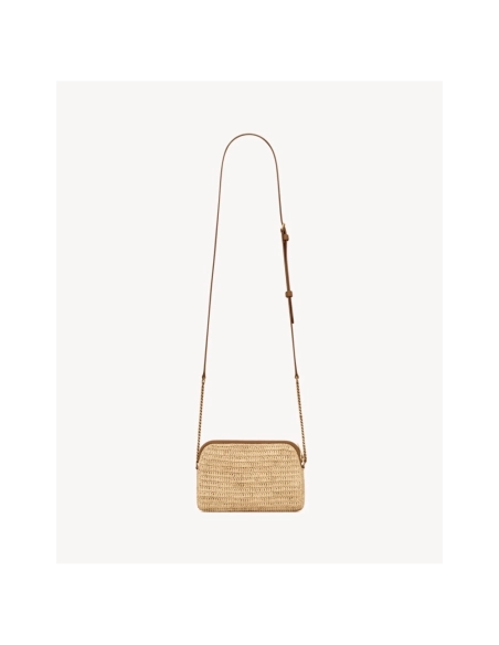 Saint Laurent Gaby Zipped Pouch In Raffia,YSL,BAGS
