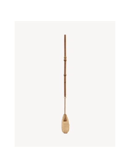 Saint Laurent Gaby Zipped Pouch In Raffia,YSL,BAGS