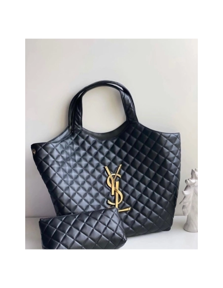 SAINT LAURENT ICARE MAXI SHOPPING BAG IN QUILTED LAMBSKIN,YSL,BAGS