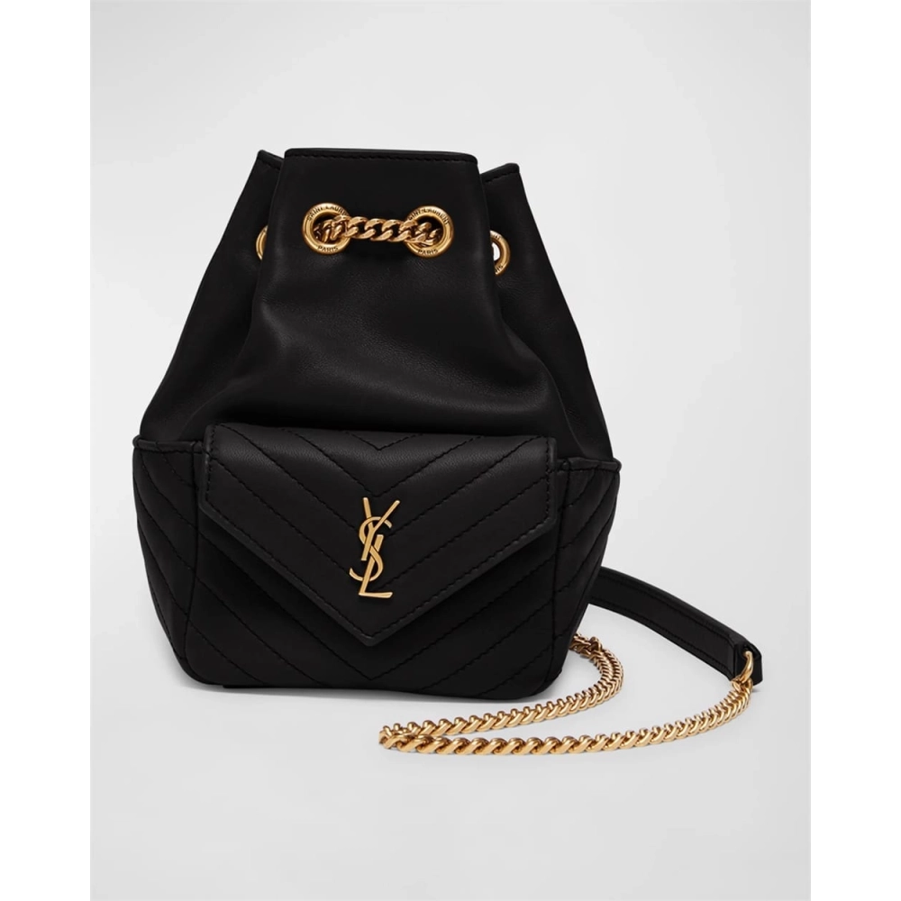 Saint Laurent Joe Mini YSL Bucket Bag With Adjustable Strap In Smooth Leather,YSL,BAGS