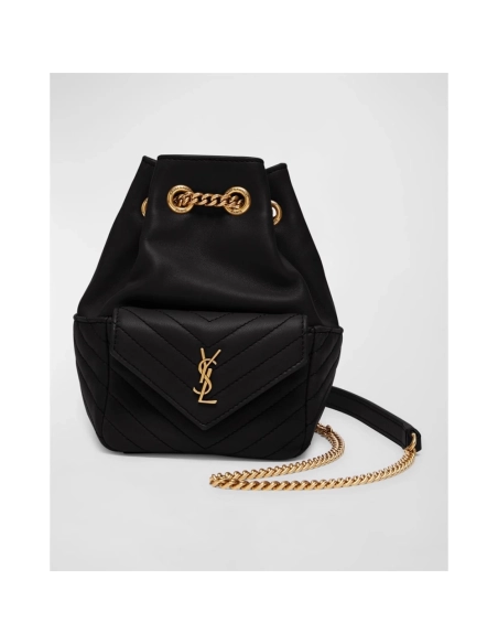 Saint Laurent Joe Mini YSL Bucket Bag With Adjustable Strap In Smooth Leather,YSL,BAGS