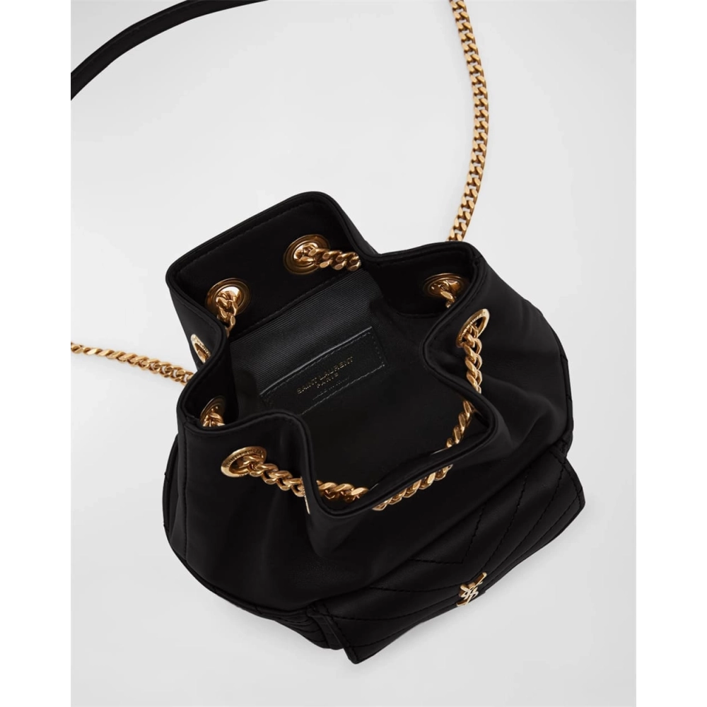 Saint Laurent Joe Mini YSL Bucket Bag With Adjustable Strap In Smooth Leather,YSL,BAGS