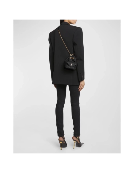 Saint Laurent Joe Mini YSL Bucket Bag With Adjustable Strap In Smooth Leather,YSL,BAGS