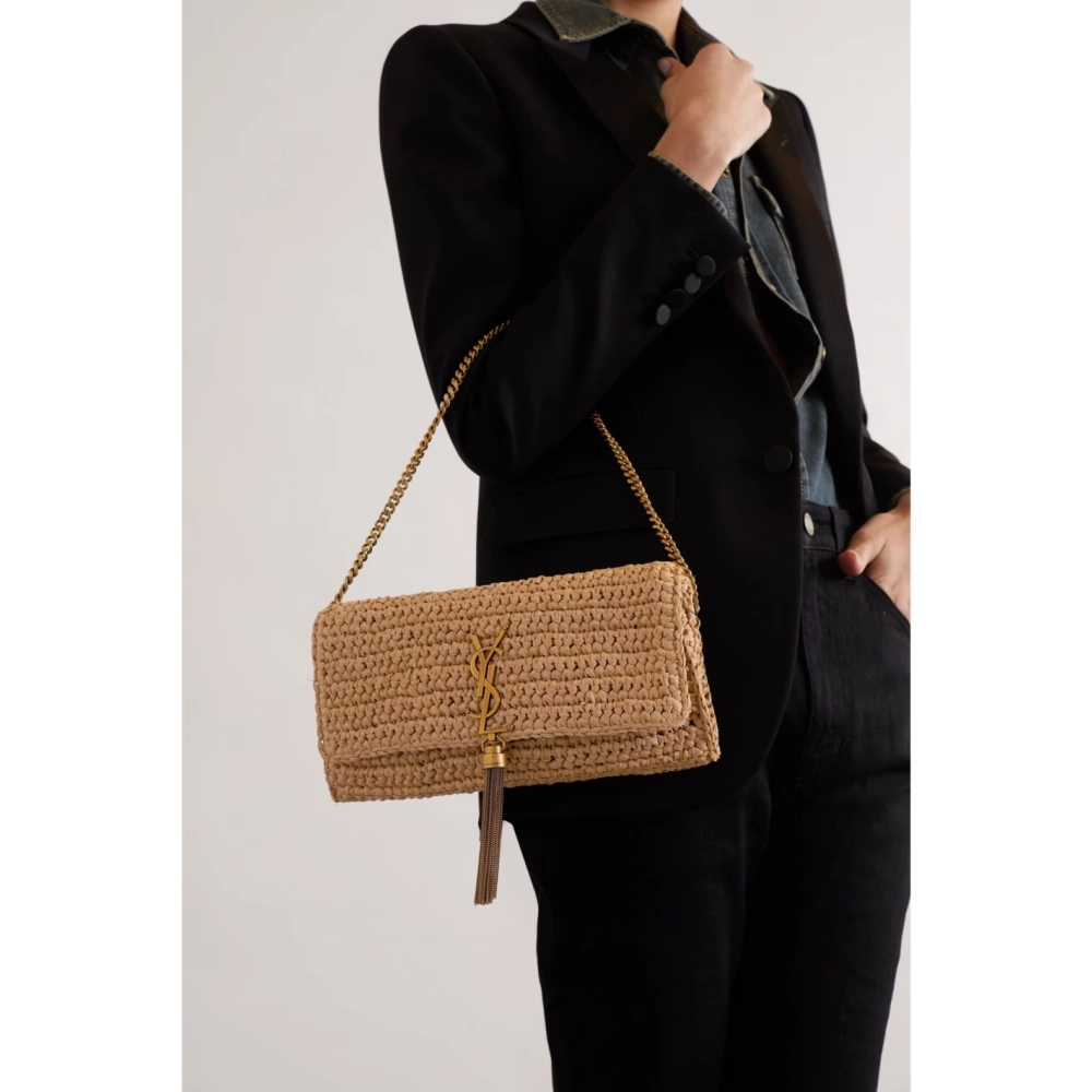 Saint Laurent Kate 99 Tassel In Raffia,YSL,BAGS