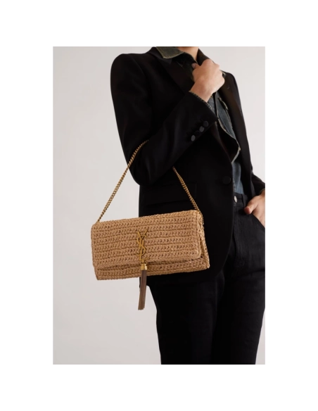 Saint Laurent Kate 99 Tassel In Raffia,YSL,BAGS