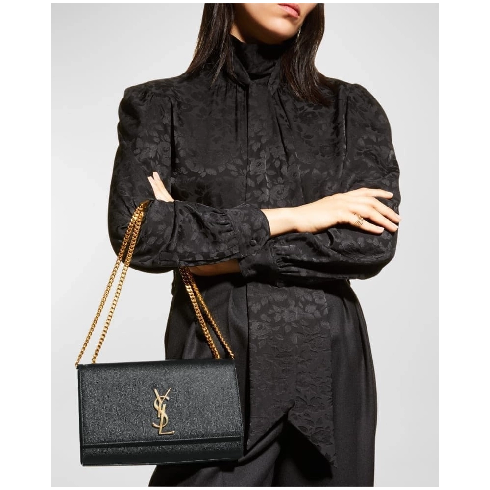 Saint Laurent Kate Medium YSL Crossbody Bag In Grained Leather,YSL,BAGS