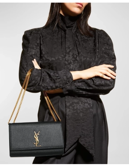 Saint Laurent Kate Medium YSL Crossbody Bag In Grained Leather,YSL,BAGS