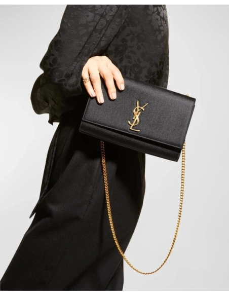 Saint Laurent Kate Medium YSL Crossbody Bag In Grained Leather,YSL,BAGS