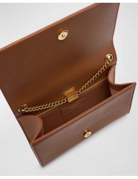 Saint Laurent Kate Small YSL Wallet On Chain In Linen And Leather,YSL,BAGS
