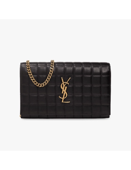 SAINT LAURENT LAMBSKIN CASSANDRE CHAIN WALLET,YSL,BAGS