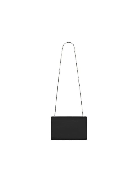 Saint Laurent Large Kate Chain Bag In Black Textured Leather,YSL,BAGS