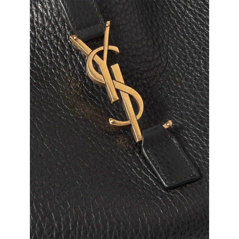 SAINT LAURENT Le 5 A 7 Bea Textured Leather Tote,YSL,BAGS