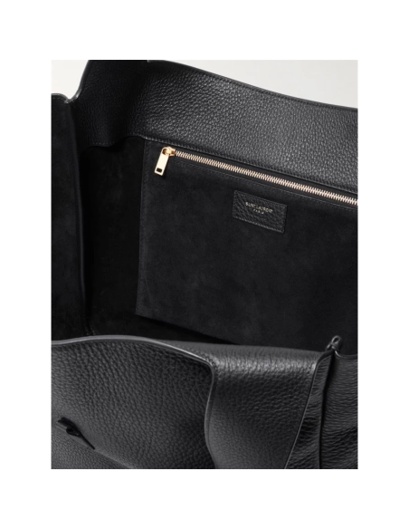 SAINT LAURENT Le 5 A 7 Bea Textured Leather Tote,YSL,BAGS