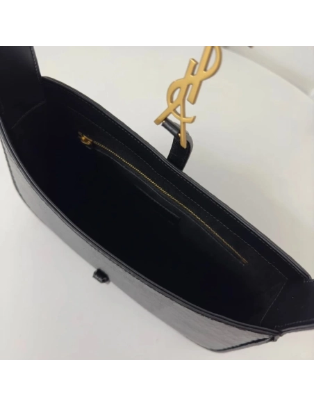 SAINT LAURENT Le 5 A 7 Hobo Shoulder Bag In Python Black,YSL,BAGS