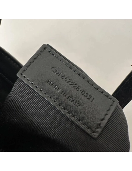 SAINT LAURENT Le 5 A 7 Hobo Shoulder Bag In Python Black,YSL,BAGS