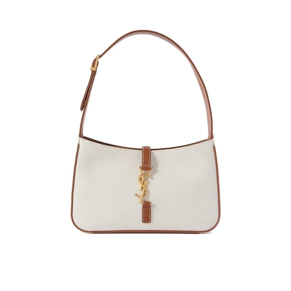 SAINT LAURENT LE 5 A 7 IN CANVAS AND LEATHER,YSL,BAGS