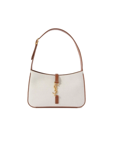 SAINT LAURENT LE 5 A 7 IN CANVAS AND LEATHER,YSL,BAGS