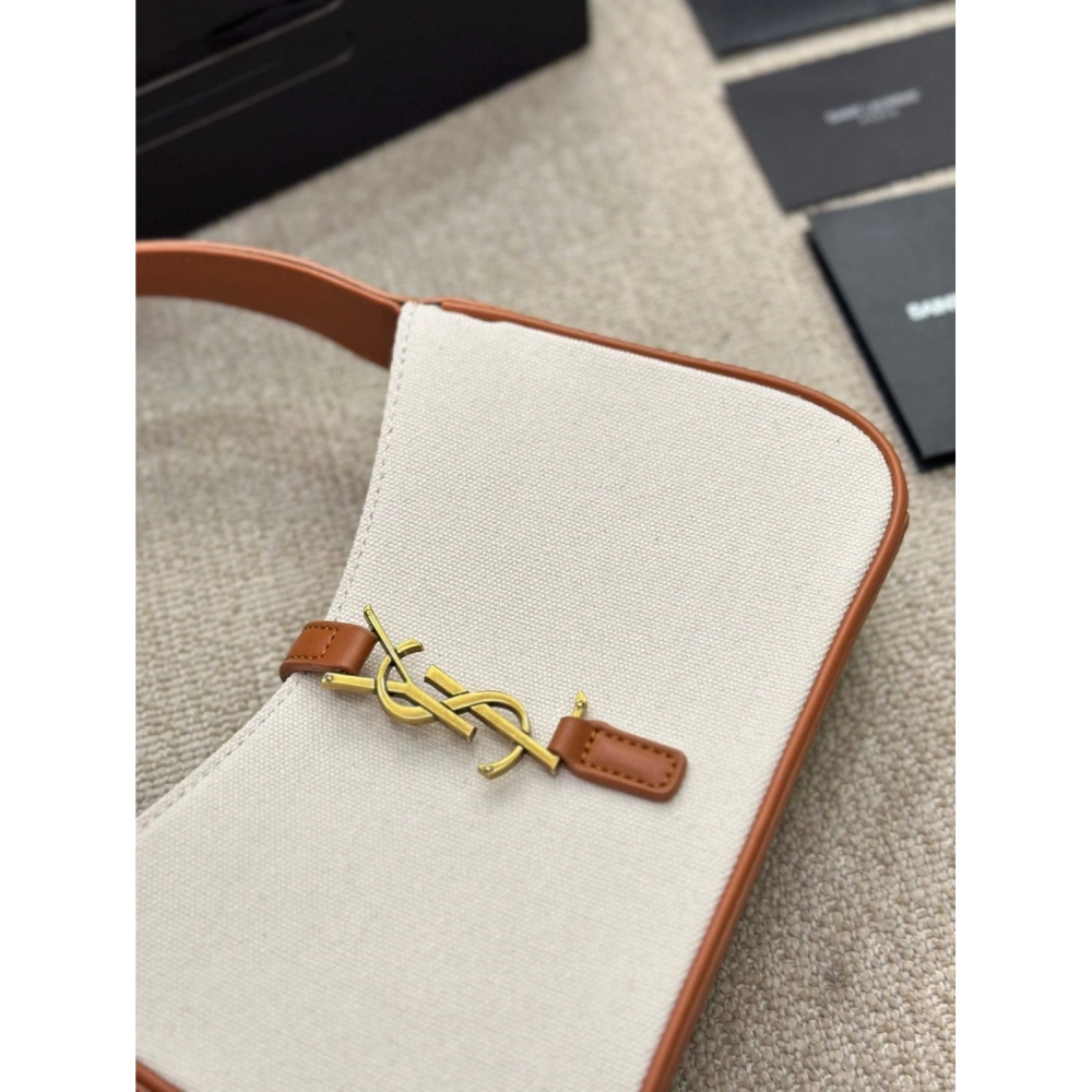 SAINT LAURENT LE 5 A 7 IN CANVAS AND LEATHER,YSL,BAGS