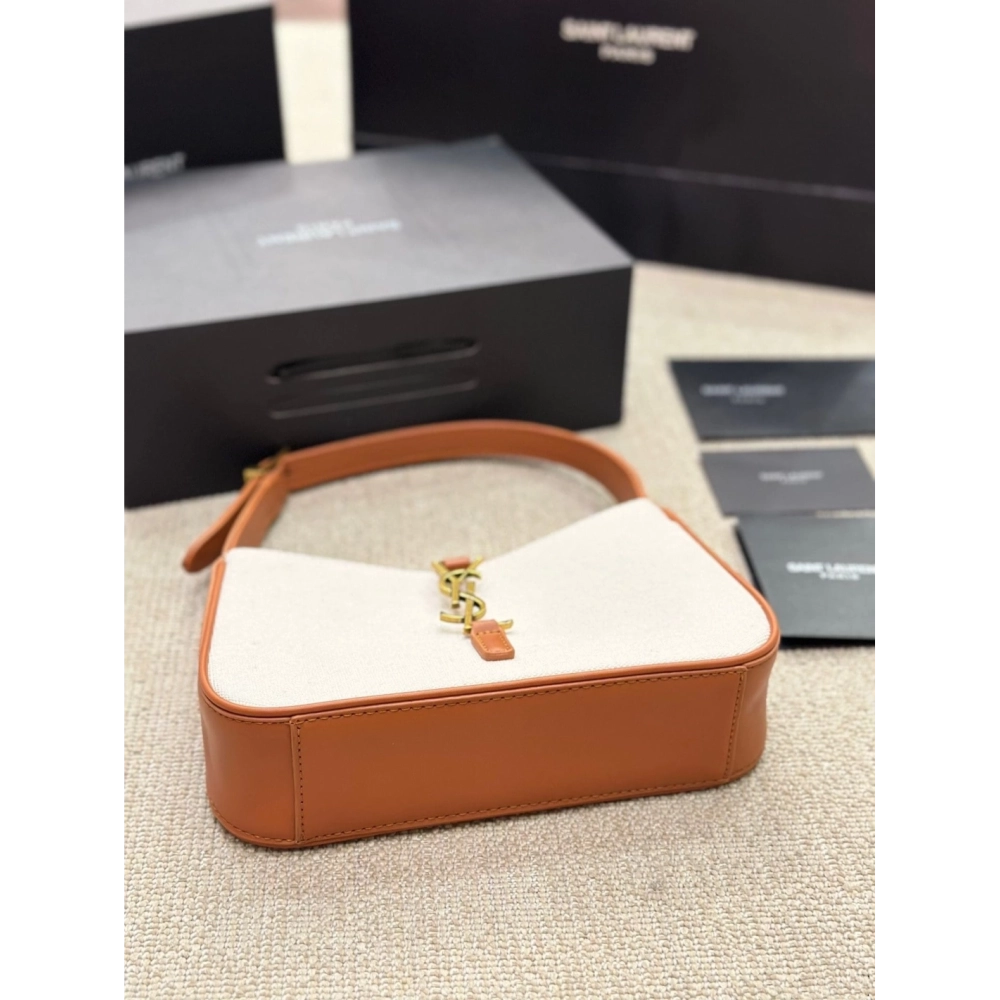 SAINT LAURENT LE 5 A 7 IN CANVAS AND LEATHER,YSL,BAGS