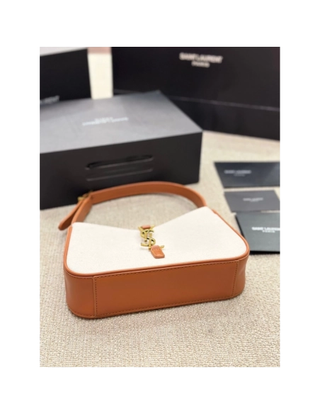 SAINT LAURENT LE 5 A 7 IN CANVAS AND LEATHER,YSL,BAGS