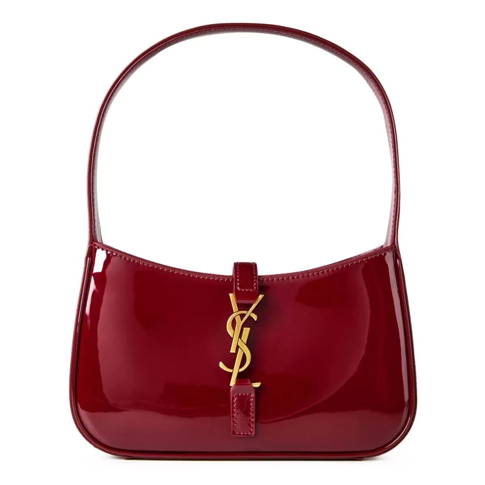 SAINT LAURENT Le 5 A 7 In Patent Leather Cherry Red,YSL,BAGS